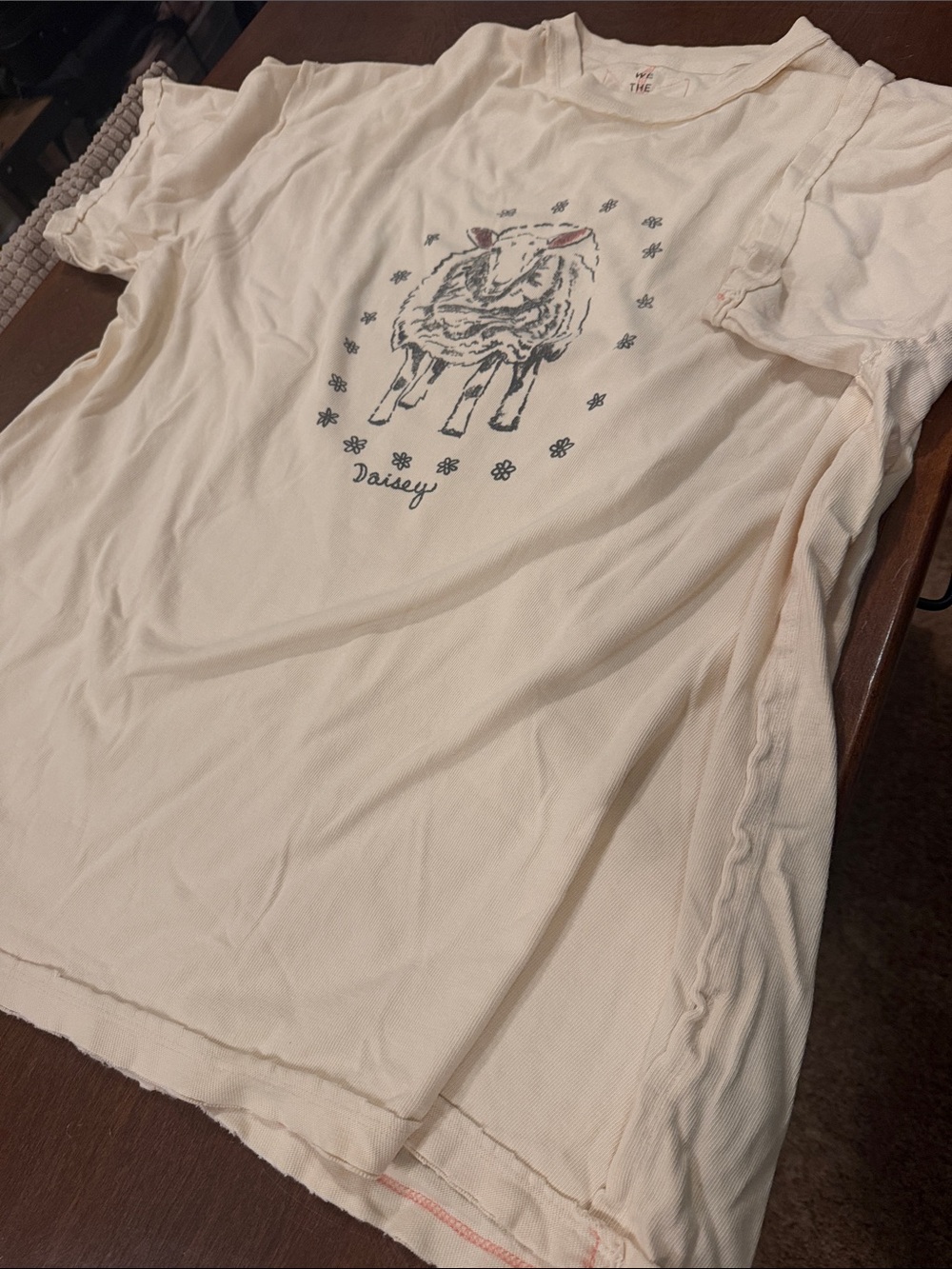 We The Free Daisy Sheep Graphic Short Sleeve Tee Size M Fair